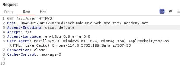 BurpSuite API request