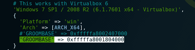 editing the GROOMBASE variable
